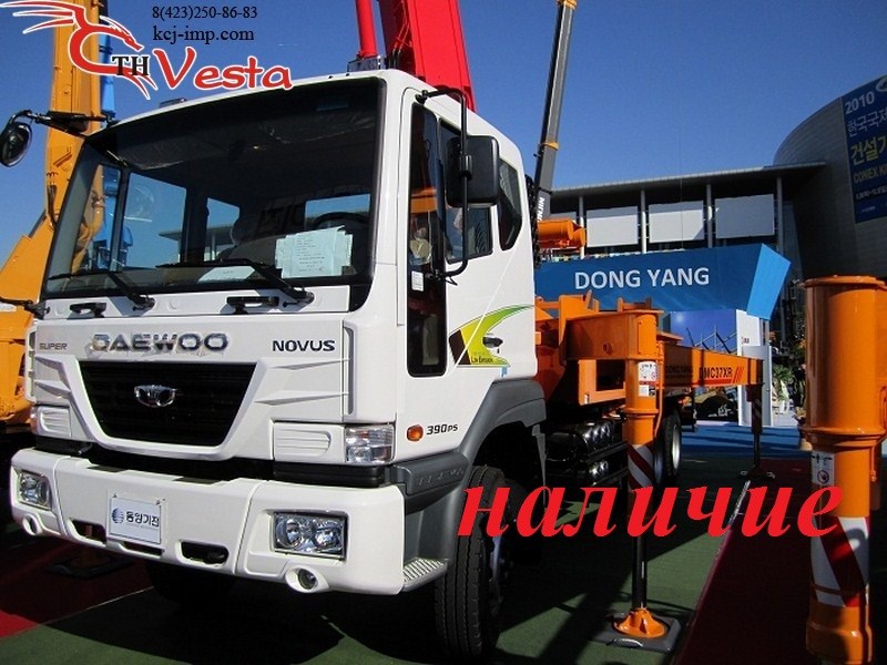 Продается  автобетононасос Dong Yang  DMC37XR на базе грузовика Daewoo Novus Евро 5 2012 год