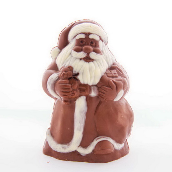 Дед Мороз из настоящего бельийского молочного  и белого шоколада