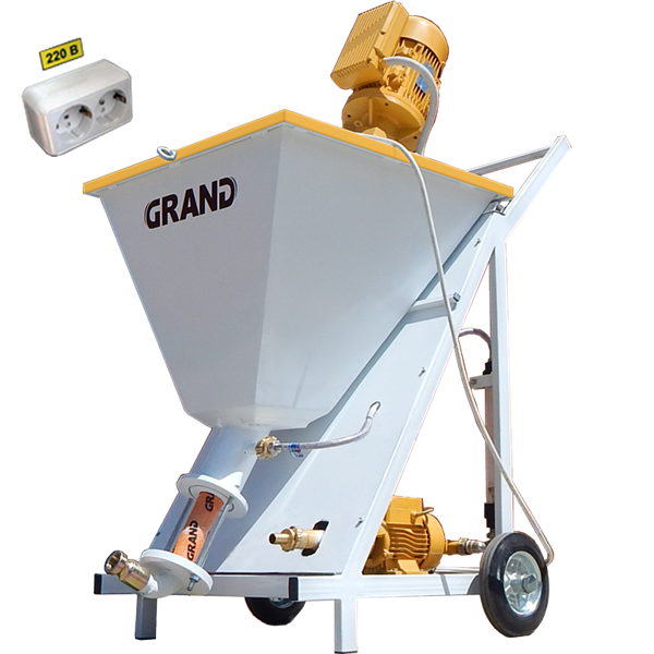 Штукатурная станция Grand 3 (G3) широкого применения, работающая от бытовых электросетей 220V.