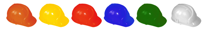 Каска защитная (строительная) - 6 цветов - от 70 р/шт.  Красная, белая, желтая, синяя, зеленая, оранжевая