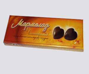 Мармелад "Янтарный" глазированный шоколадной глазурью