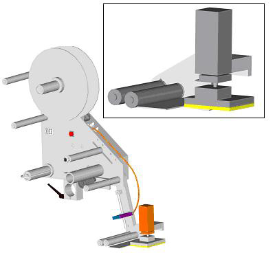 Автоматический аппликатор для нанесения самоклеящихся этикеток PROMARK модель Sigma RP с пневматическим блоком наклеивания