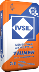 Легкая цементно-известковая штукатурка IVSIL THINER / ИВСИЛ ТИНЕР