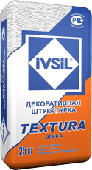  Декоративная фасадная штукатурка короед серии IVSIL TEXTURA / ИВСИЛ