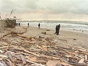 В Калининградской области штормом уничтожены почти все пляжи
