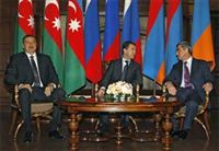 Президенты Армении и Азербайджана подписали декларацию по Нагорному Карабаху