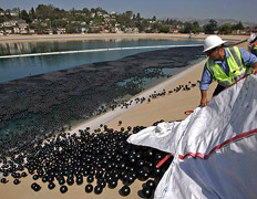 Миллионы чёрных шаров спасают горожан от опасной воды