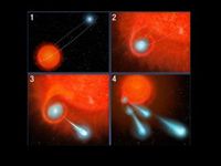 "Хаббл" обнаружил близ умирающей звезды огромные перегретые шары