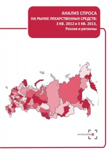Анализ спроса (потребительские расходы, объем рынка) на лекарственные средства: 3 кв.2012 и 3 кв.2013, Россия и регионы