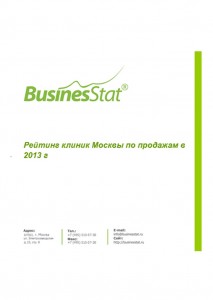 Рейтинг операторов рынка медицинских услуг в Москве в 2013 г